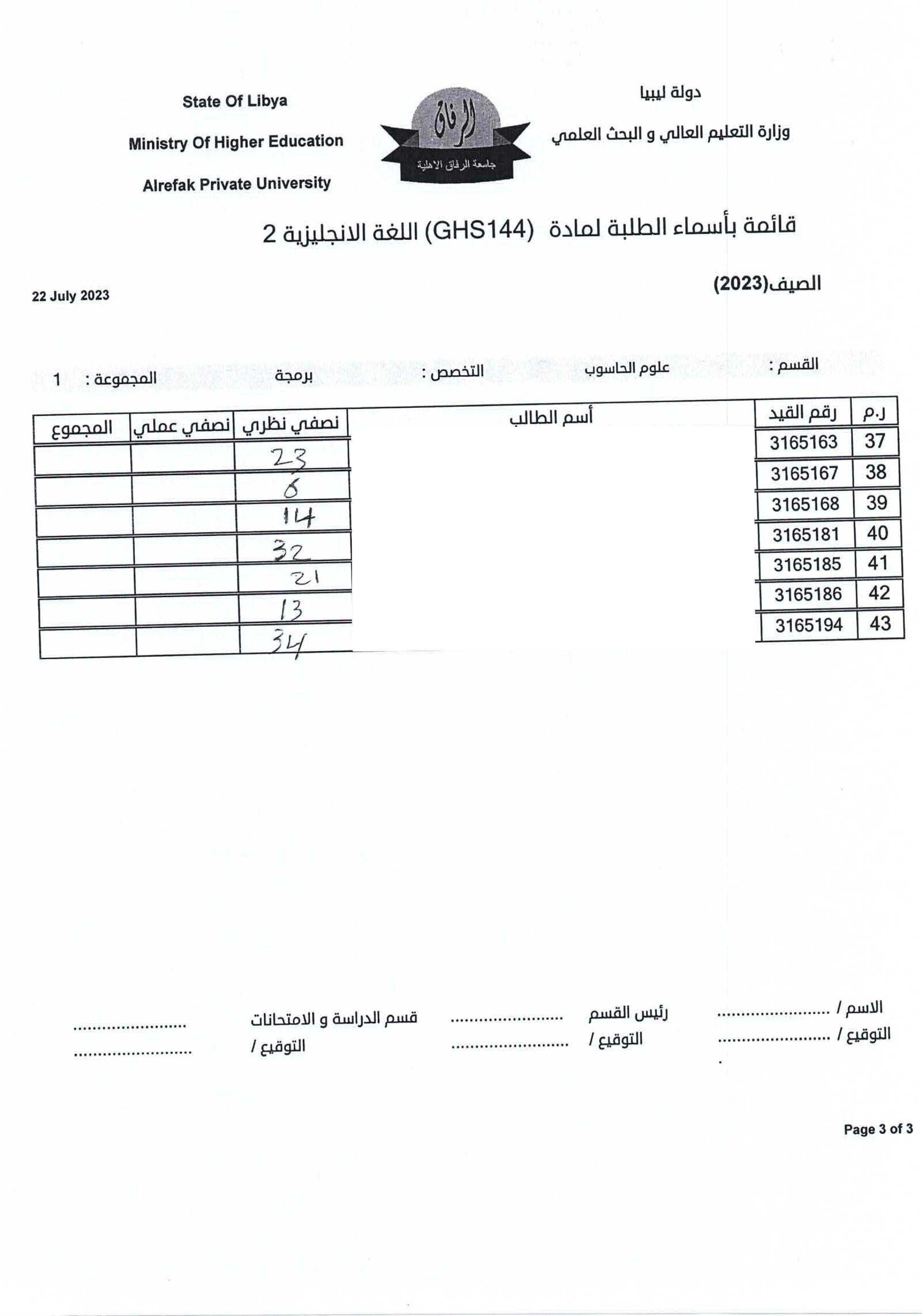  جدول الهندسة النفطية